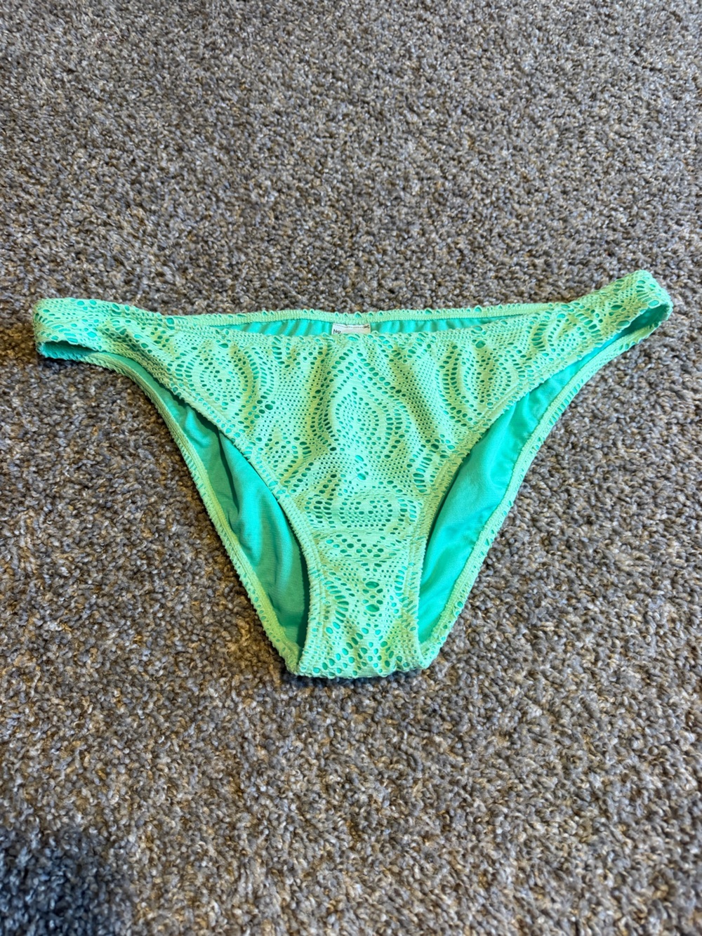 No Boundaries Teal Crochet Lace Bikini Bottom